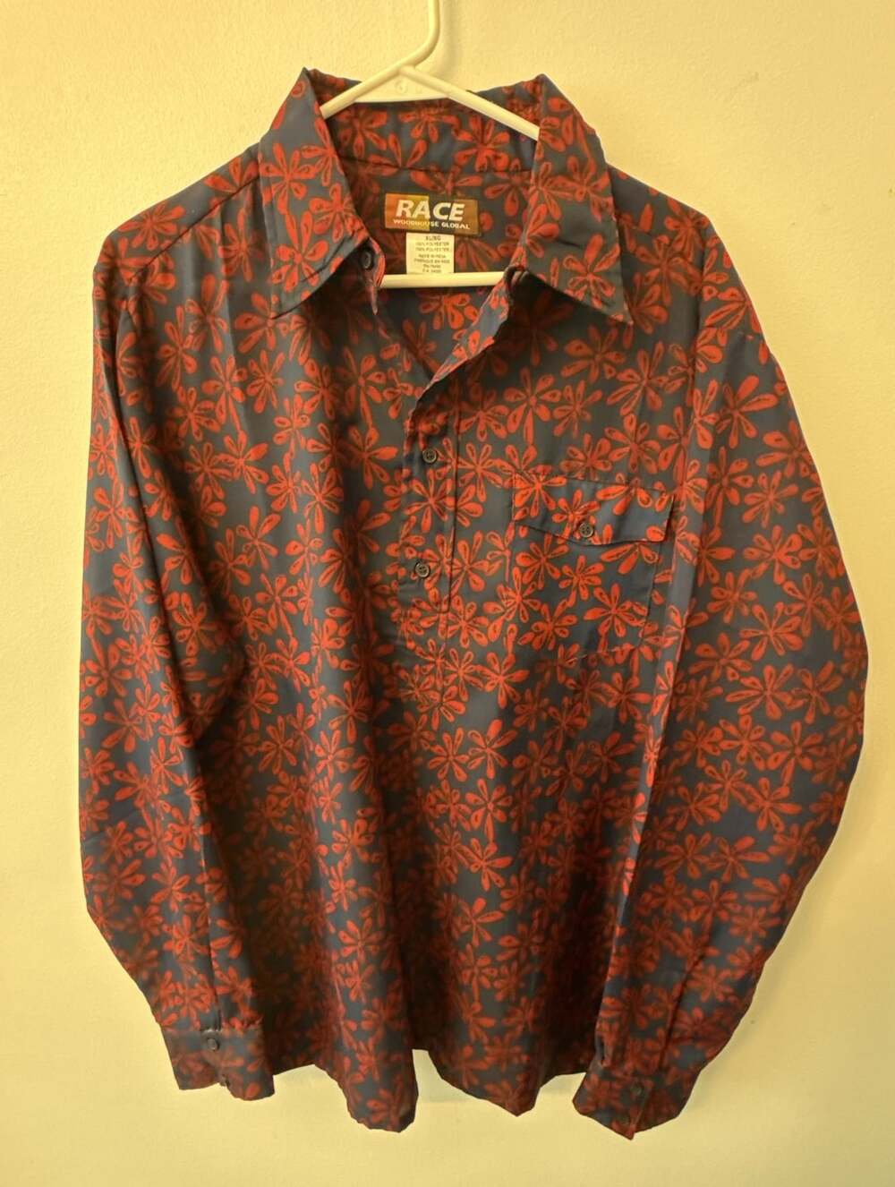 Race Woodhouse Global Vintage Floral Print Long Sleeve Button Down Shirt XL